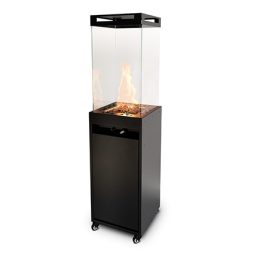 Lighthouse gas fire column Black
