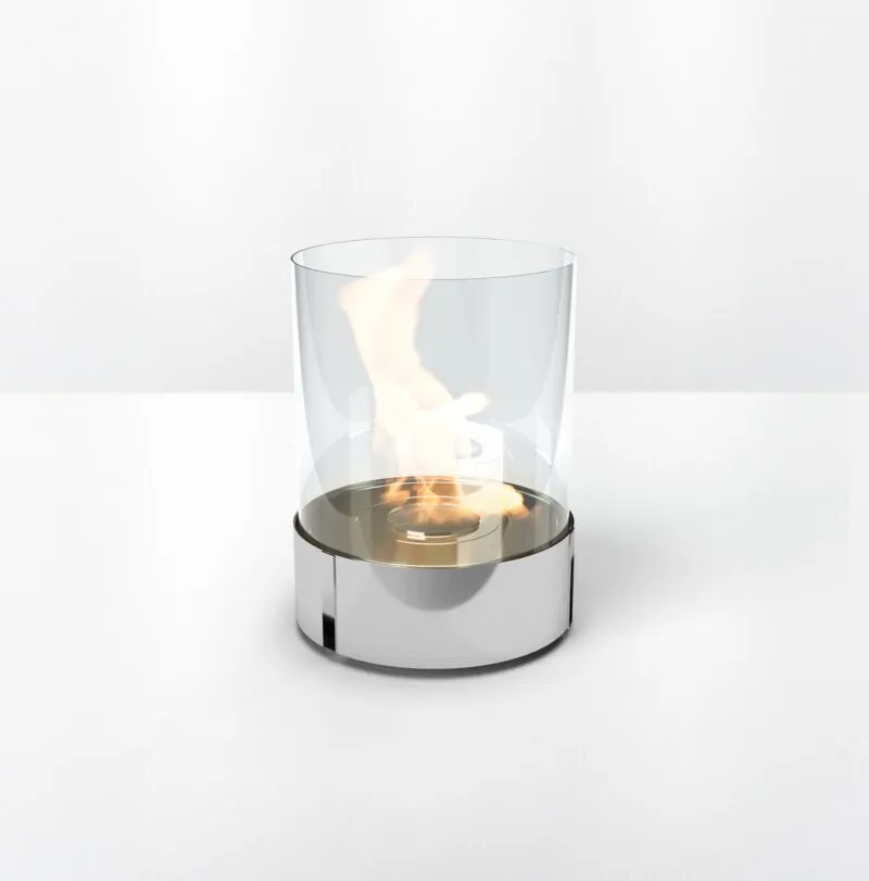 Simple outdoor ethanol fireplace